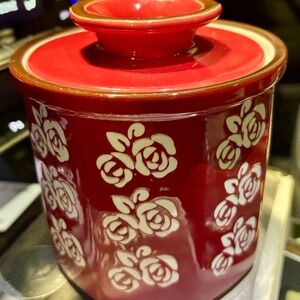 Red Ceramic Butter Bell